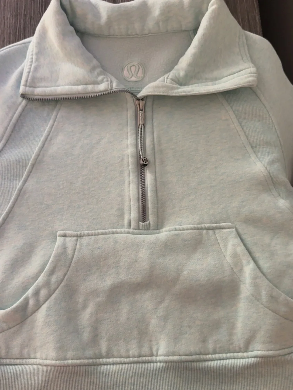 lululemon athletica Mint Green Half-Zip Scuba oversized hoodie